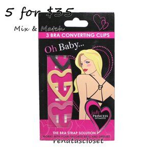 Lady Princess Intimates 3-ct Bra Converting Clips Set NWT/NIP